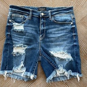 Judy Blue Large Distressed Jean Shorts
